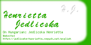 henrietta jedlicska business card